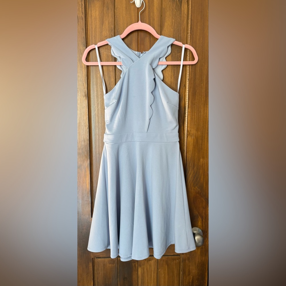 City Vibes light blue dress